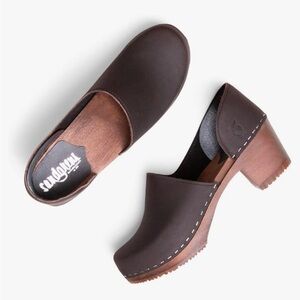 COPY - New Sandgrens Swedish handmade wooden clog/brent close back